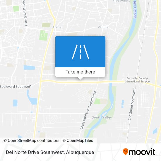 Mapa de Del Norte Drive Southwest