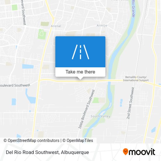 Mapa de Del Rio Road Southwest