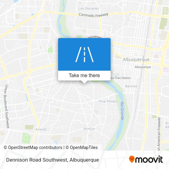 Dennison Road Southwest map