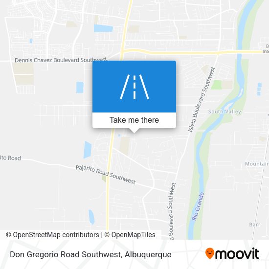 Don Gregorio Road Southwest map