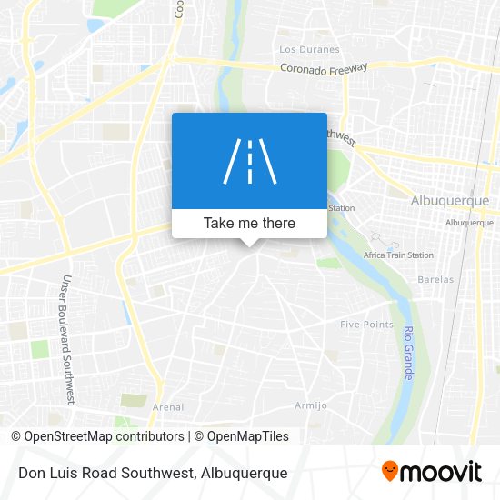 Don Luis Road Southwest map
