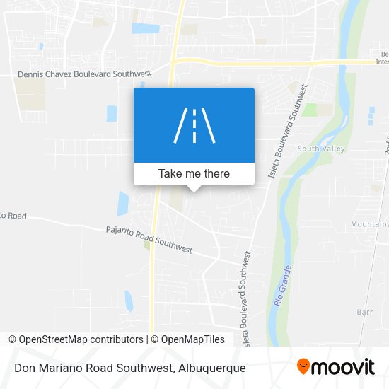 Don Mariano Road Southwest map