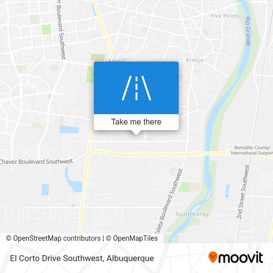 El Corto Drive Southwest map