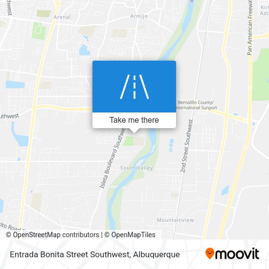 Mapa de Entrada Bonita Street Southwest