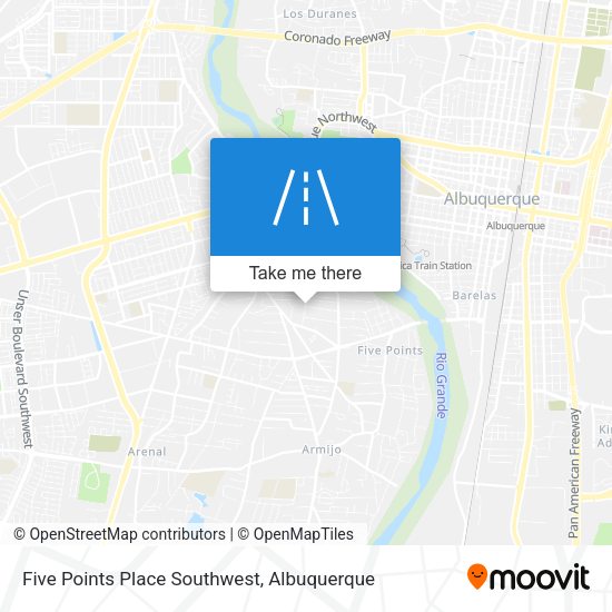 Five Points Place Southwest map