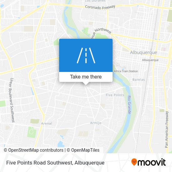 Five Points Road Southwest map
