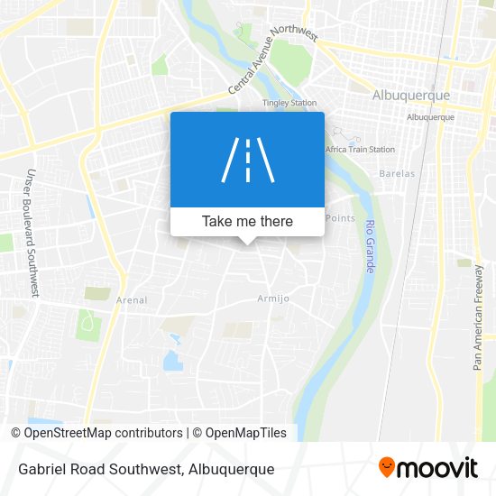 Gabriel Road Southwest map