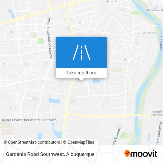 Gardenia Road Southwest map