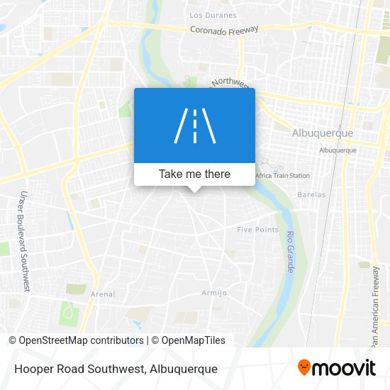 Hooper Road Southwest map