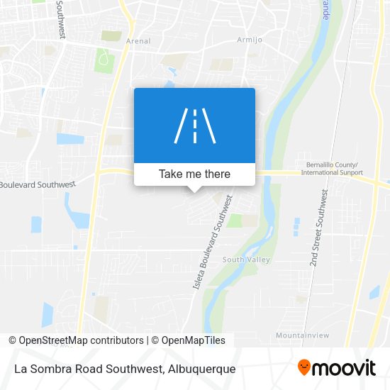 La Sombra Road Southwest map