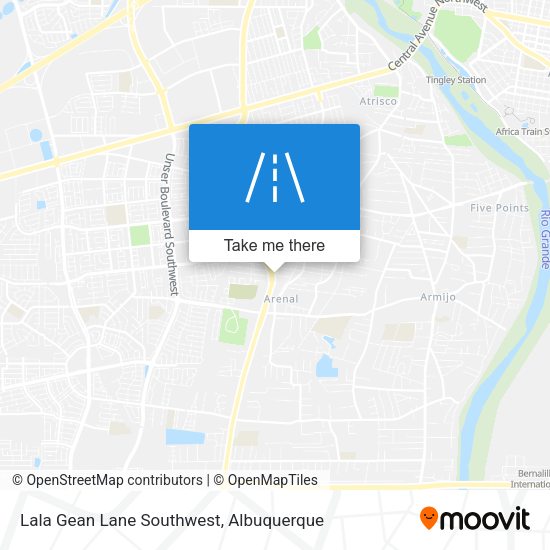 Lala Gean Lane Southwest map