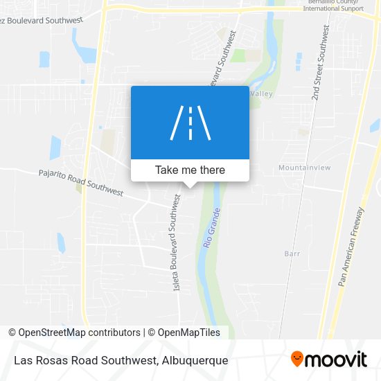 Mapa de Las Rosas Road Southwest