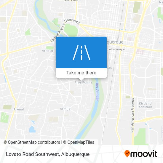 Lovato Road Southwest map