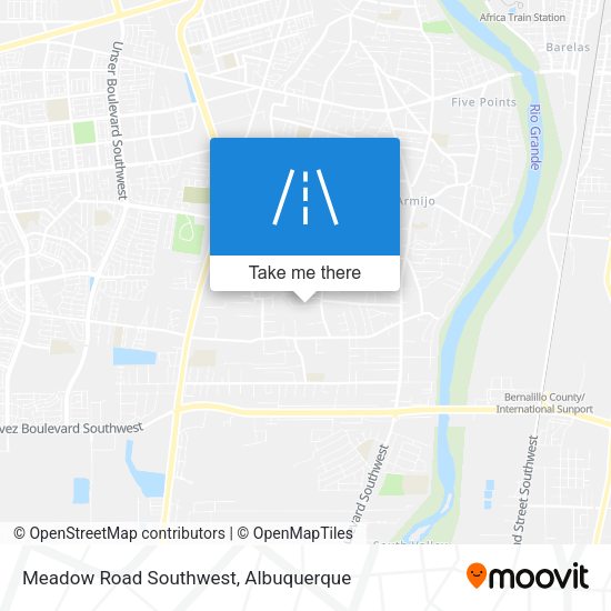 Meadow Road Southwest map