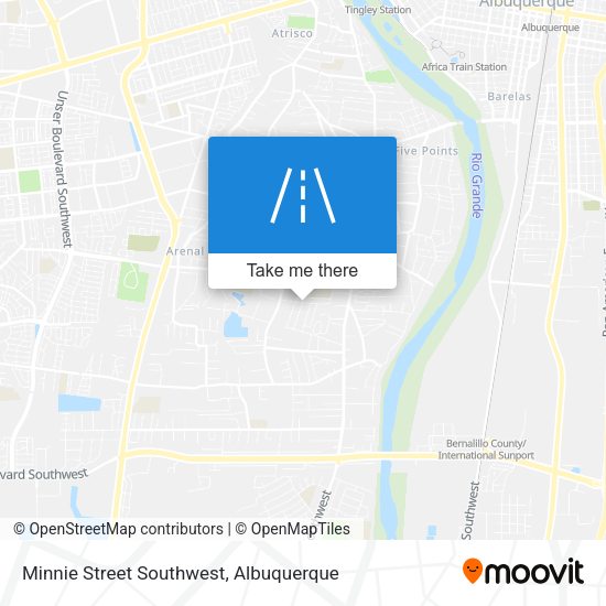 Minnie Street Southwest map