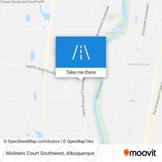 Molinero Court Southwest map