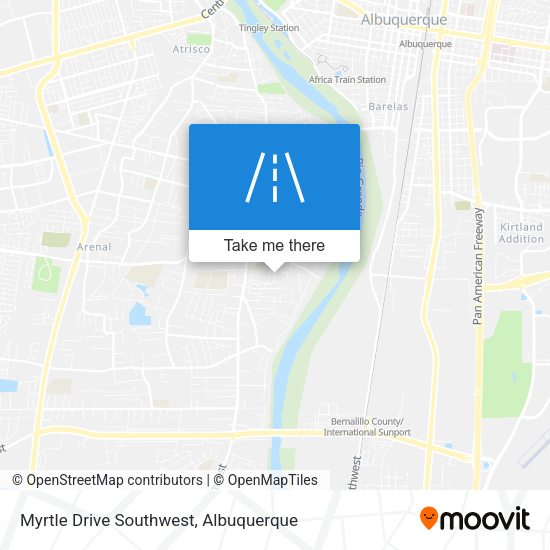 Mapa de Myrtle Drive Southwest