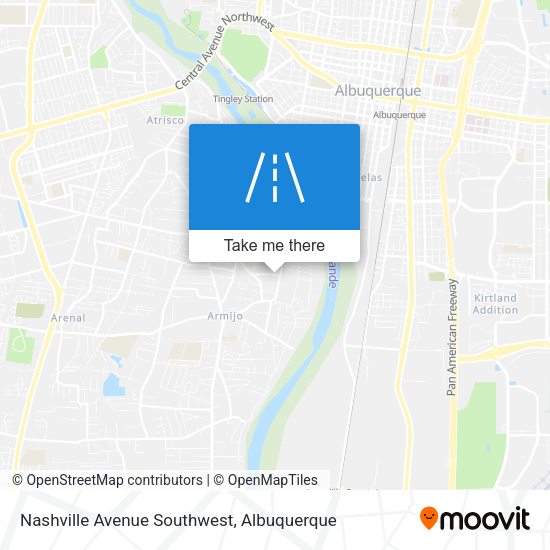 Nashville Avenue Southwest map