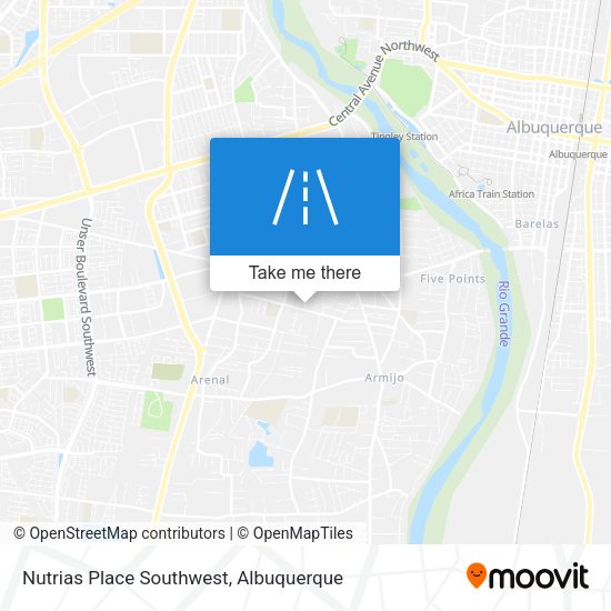 Mapa de Nutrias Place Southwest
