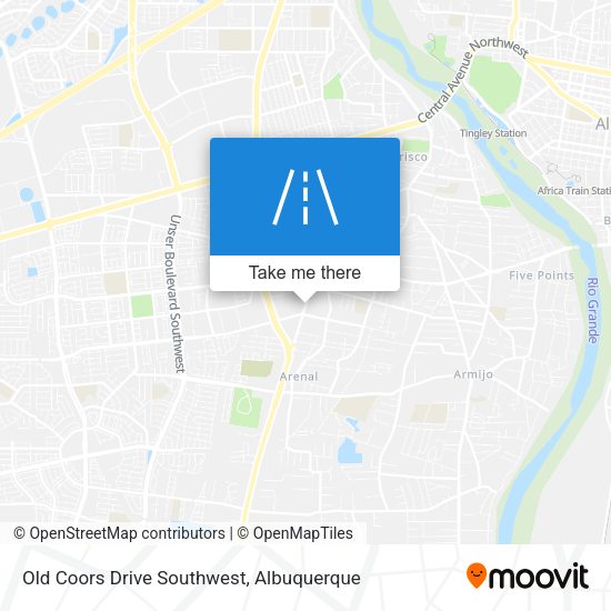 Old Coors Drive Southwest map
