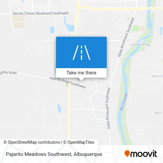 Mapa de Pajarito Meadows Southwest