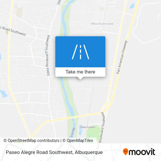 Paseo Alegre Road Southwest map
