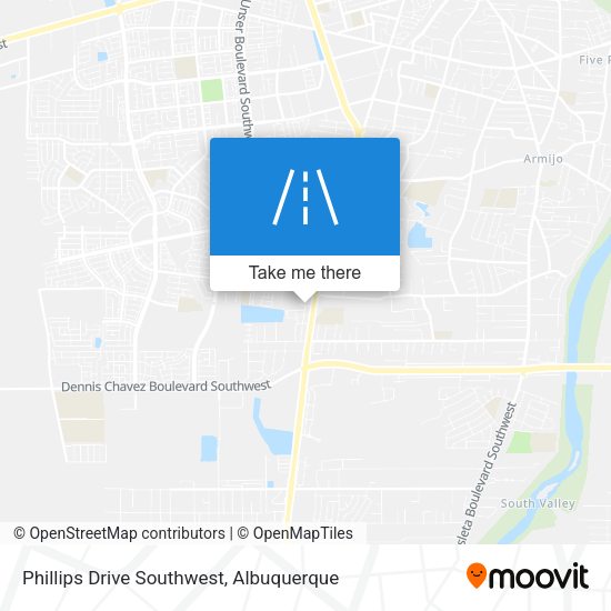 Phillips Drive Southwest map