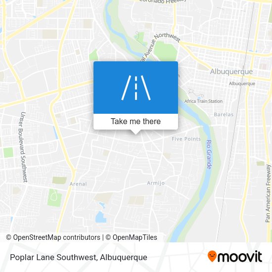 Poplar Lane Southwest map