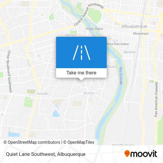 Quiet Lane Southwest map