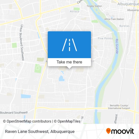 Raven Lane Southwest map