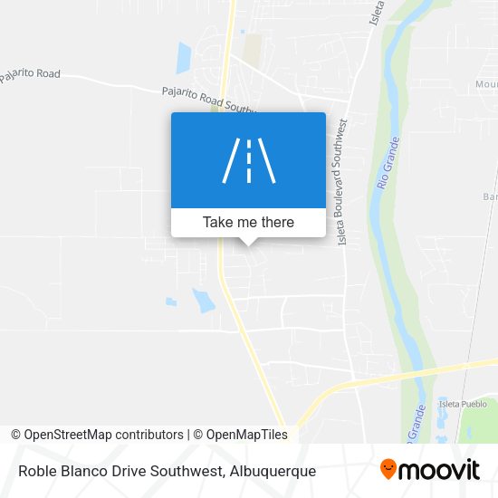 Roble Blanco Drive Southwest map