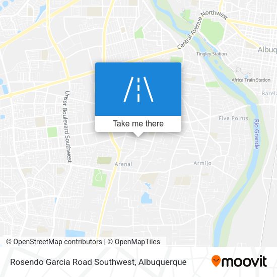 Rosendo Garcia Road Southwest map