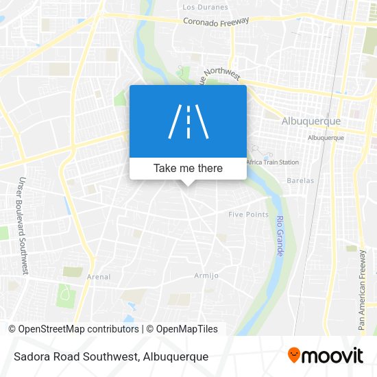 Sadora Road Southwest map