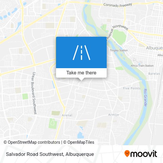 Salvador Road Southwest map