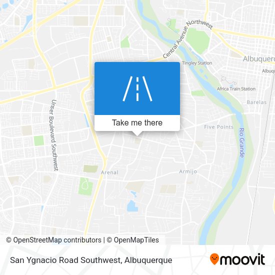 San Ygnacio Road Southwest map