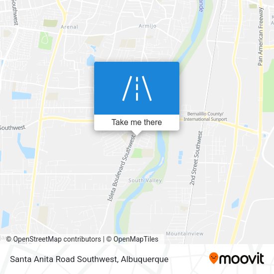 Santa Anita Road Southwest map