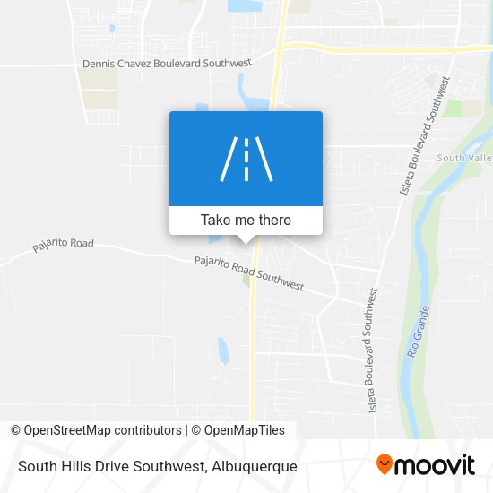 Mapa de South Hills Drive Southwest