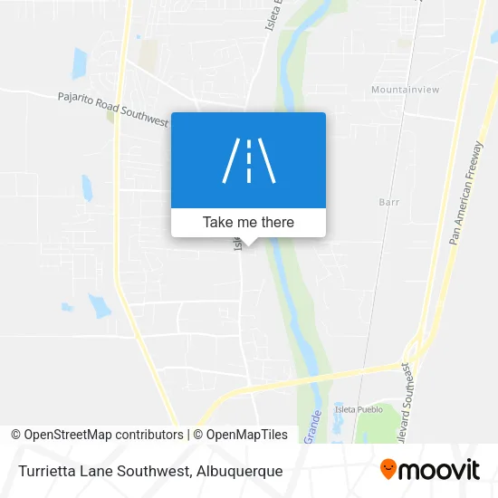 Turrietta Lane Southwest map