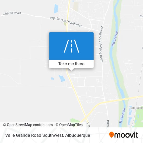 Valle Grande Road Southwest map