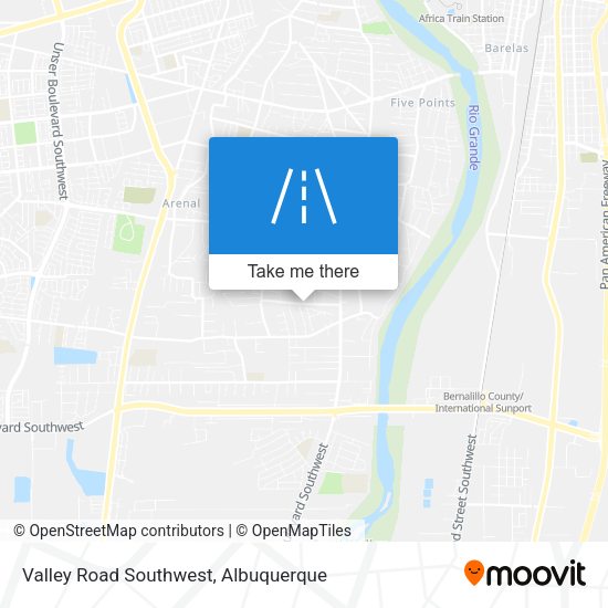 Valley Road Southwest map