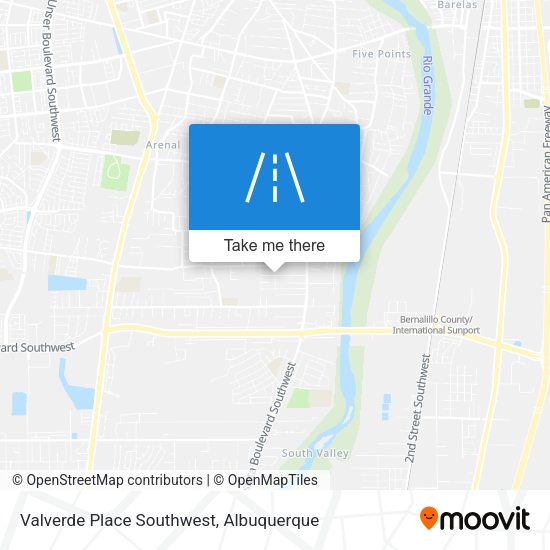 Mapa de Valverde Place Southwest