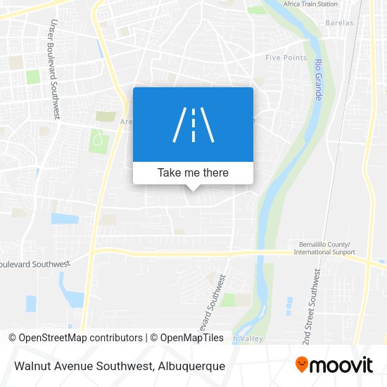 Mapa de Walnut Avenue Southwest