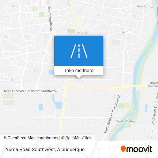 Yuma Road Southwest map
