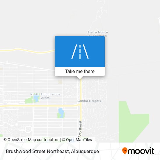 Brushwood Street Northeast map