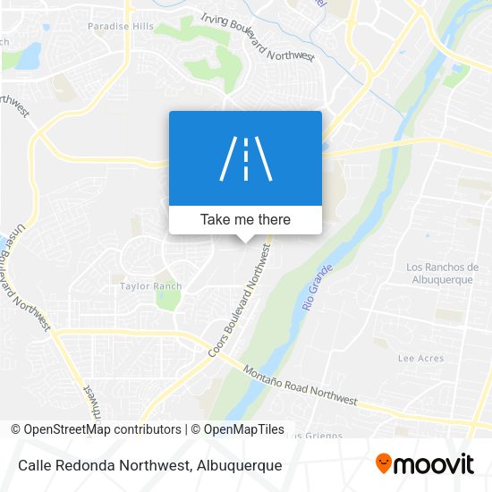 Calle Redonda Northwest map
