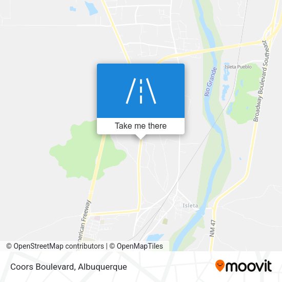 Coors Boulevard map