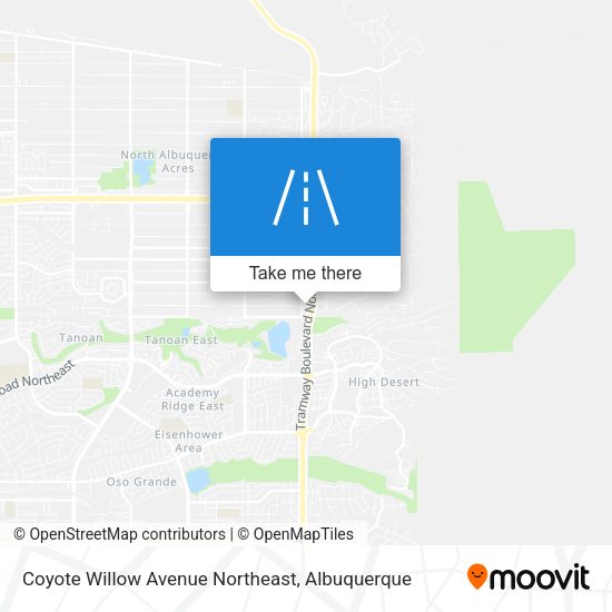 Mapa de Coyote Willow Avenue Northeast