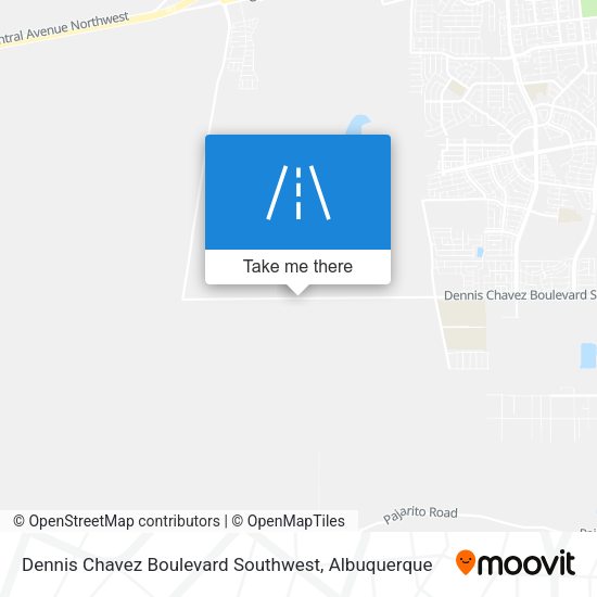 Dennis Chavez Boulevard Southwest map