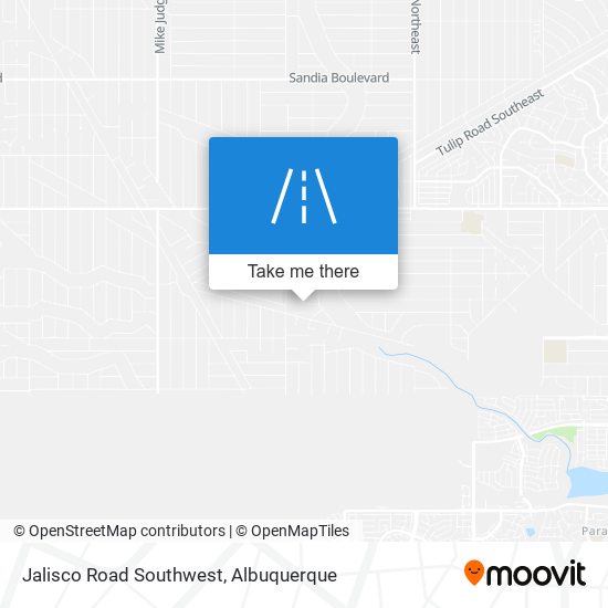 Jalisco Road Southwest map