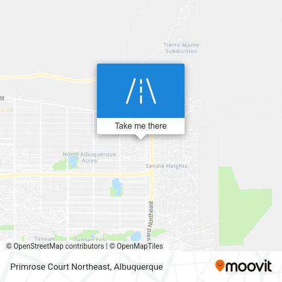 Mapa de Primrose Court Northeast